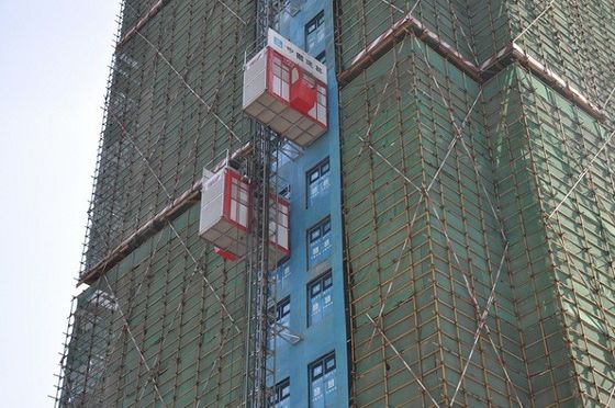 VFD制御,ホットディップガルバン化 2000kg 建設建築物 ハイスト 0-40m/Min 乗客 材料 ハイスト